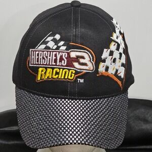NEW Hershey's Racing Number # 3 Black Embroidered Baseball Cap Men's NASCAR‎